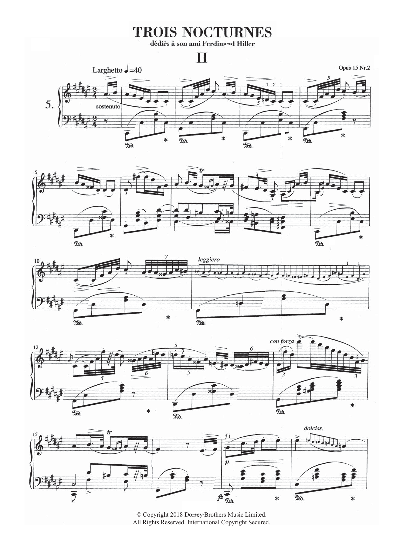 Download Frederic Chopin Nocturne in F-Sharp Major, Op.15, No.2 Sheet Music