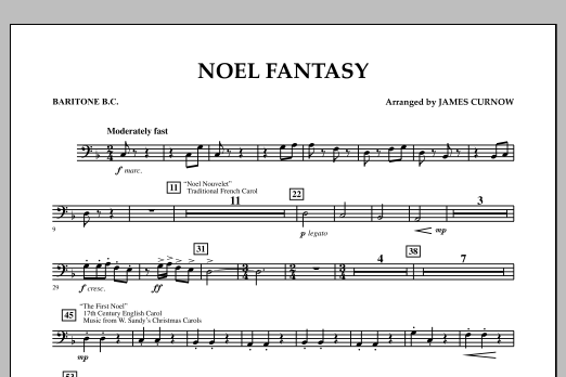 Download James Curnow Noel Fantasy - Baritone B.C. Sheet Music
