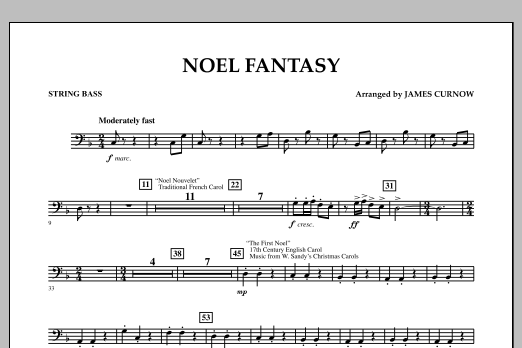 Download James Curnow Noel Fantasy - Bass Sheet Music