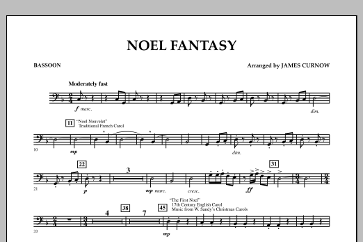 Download James Curnow Noel Fantasy - Bassoon Sheet Music