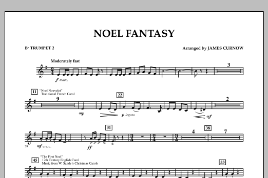 Download James Curnow Noel Fantasy - Bb Trumpet 2 Sheet Music