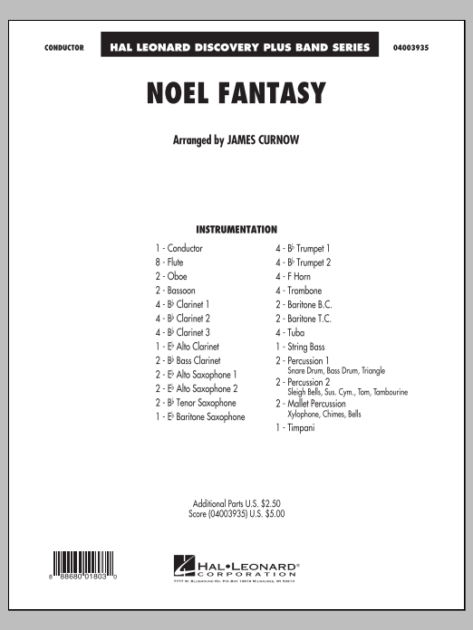 Download James Curnow Noel Fantasy - Conductor Score (Full Sc Sheet Music