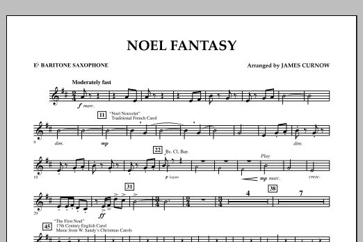 Download James Curnow Noel Fantasy - Eb Baritone Saxophone Sheet Music