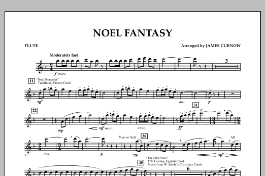 Download James Curnow Noel Fantasy - Flute Sheet Music