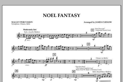 Download James Curnow Noel Fantasy - Mallet Percussion Sheet Music