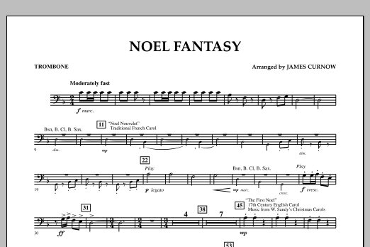 Download James Curnow Noel Fantasy - Trombone Sheet Music