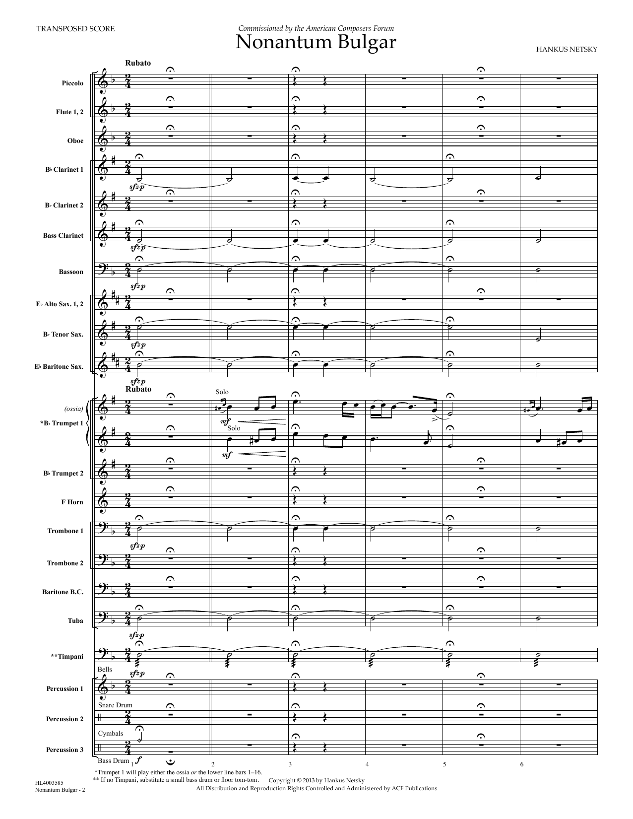 Download Hankus Netsky Nonantum Bulgar - Conductor Score (Full Sheet Music