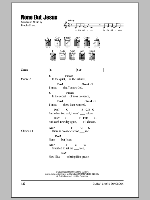Download Hillsong United None But Jesus Sheet Music
