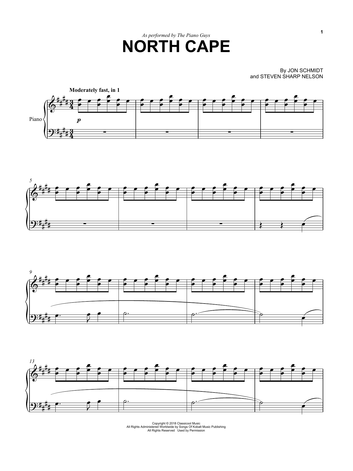 Download The Piano Guys North Cape Sheet Music