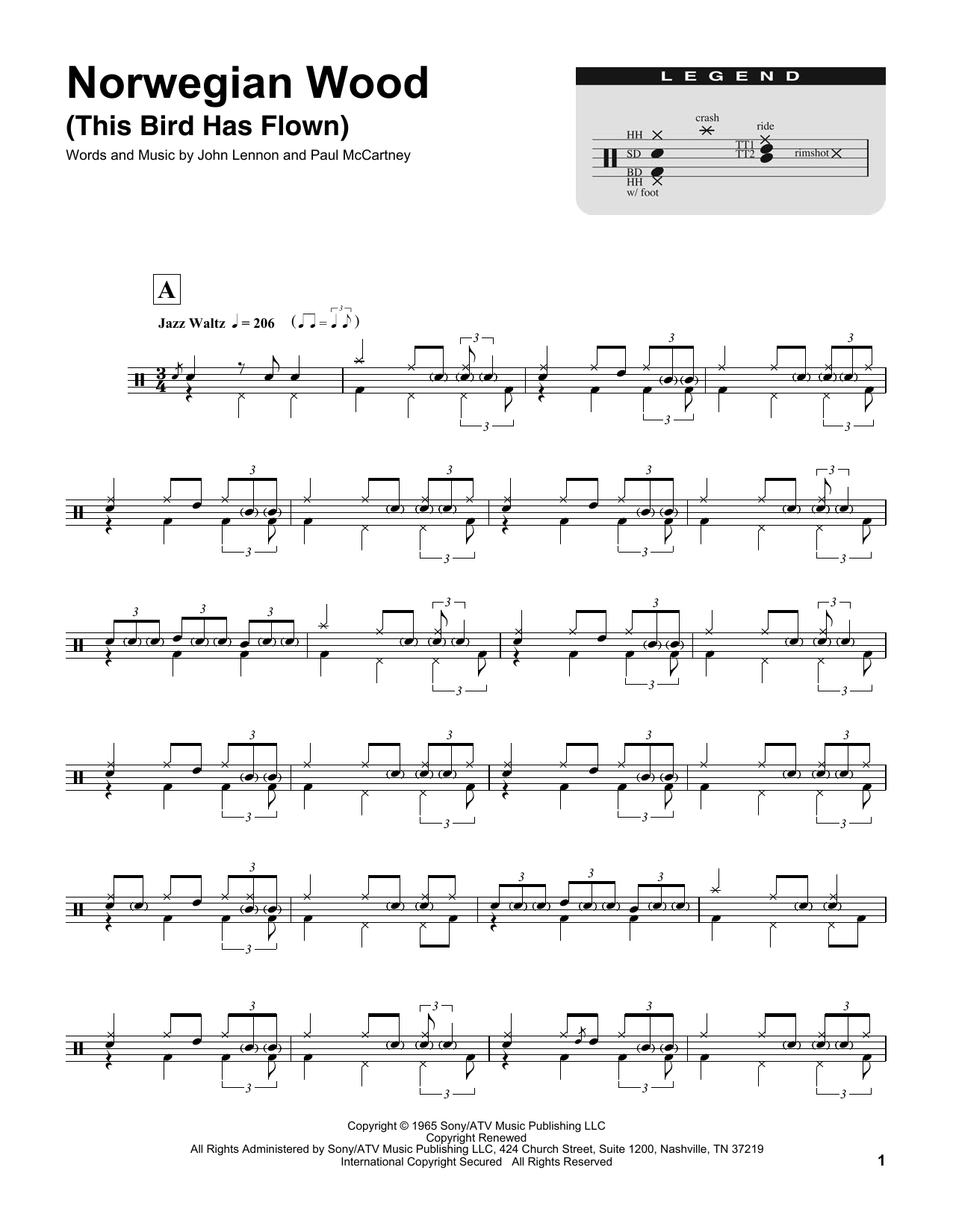 Download Buddy Rich Norwegian Wood (This Bird Has Flown) Sheet Music