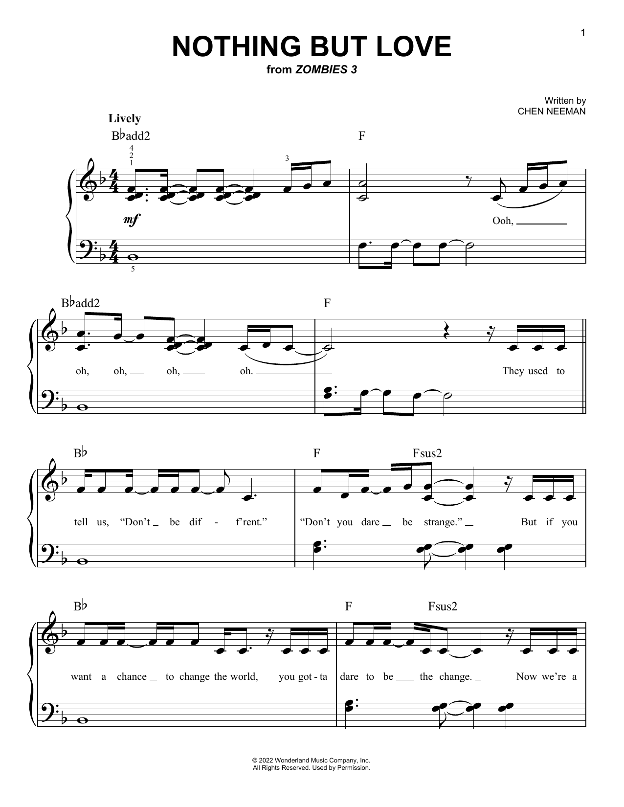 Download Zombies Cast Nothing But Love (from Disney's Zombies Sheet Music