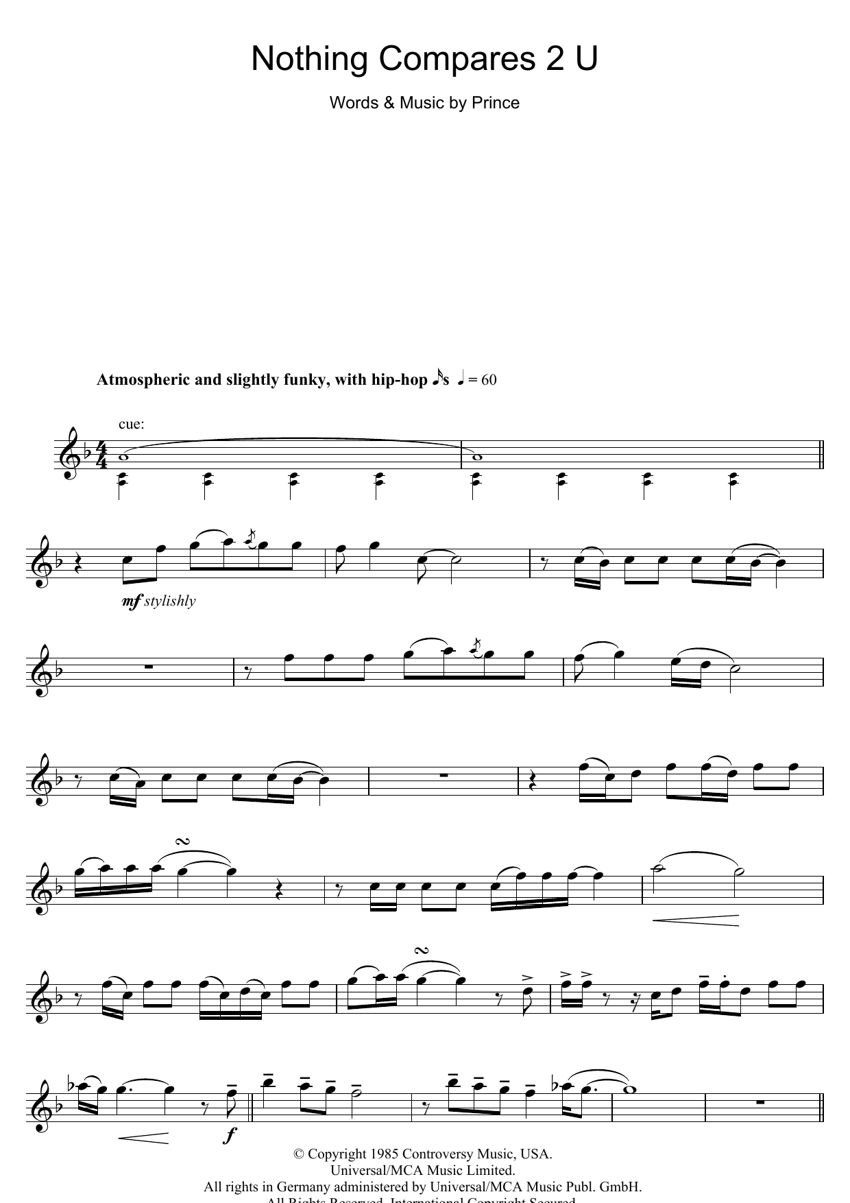 Download Sinead O'Connor Nothing Compares 2 U Sheet Music