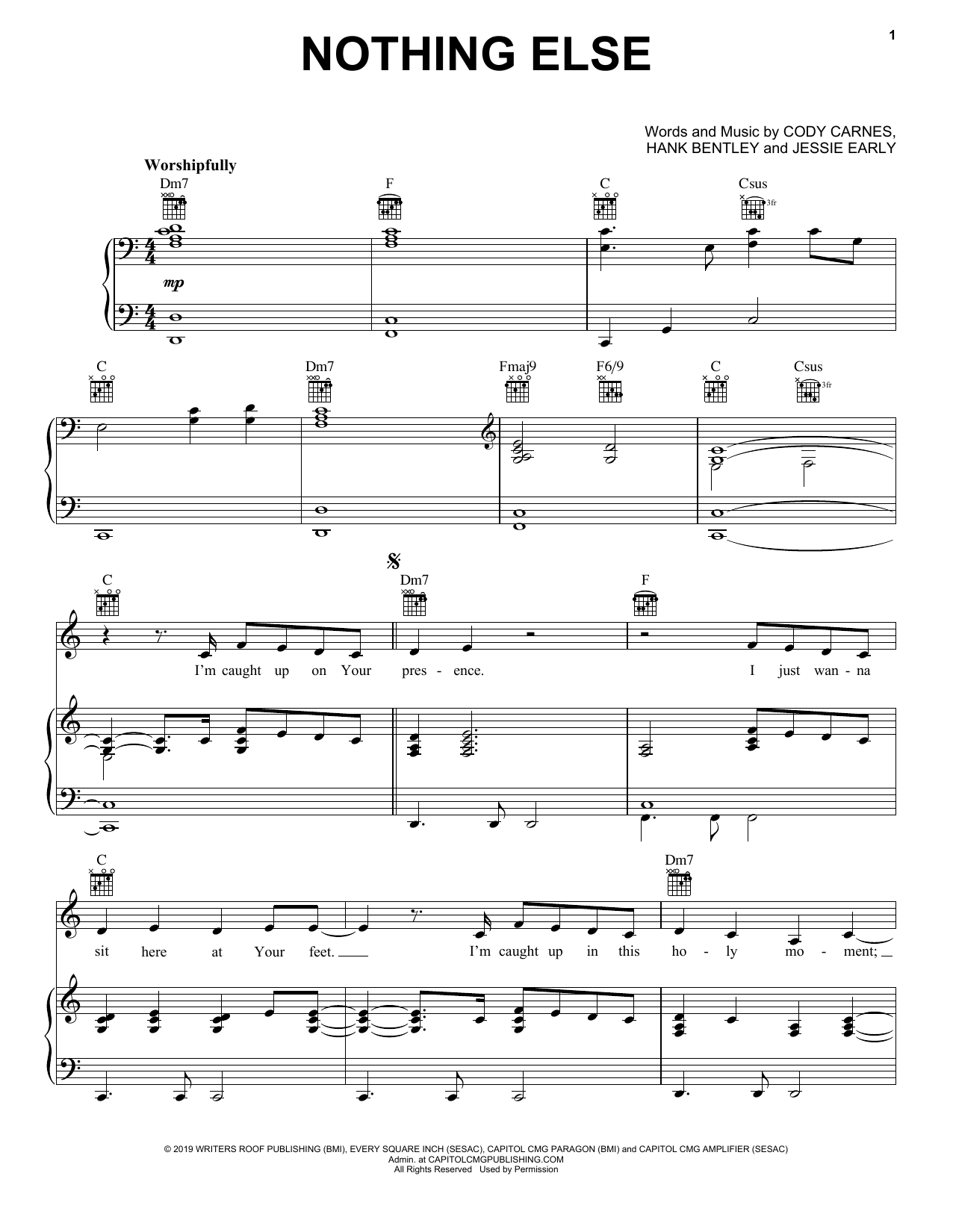 Download Cody Carnes Nothing Else Sheet Music