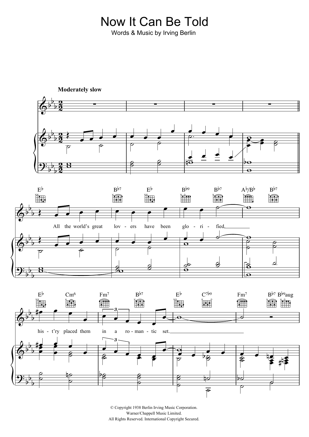 Download Irving Berlin Now It Can Be Told Sheet Music