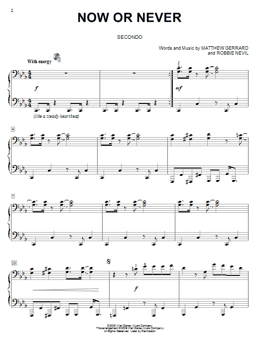 Download High School Musical 3 Now Or Never Sheet Music