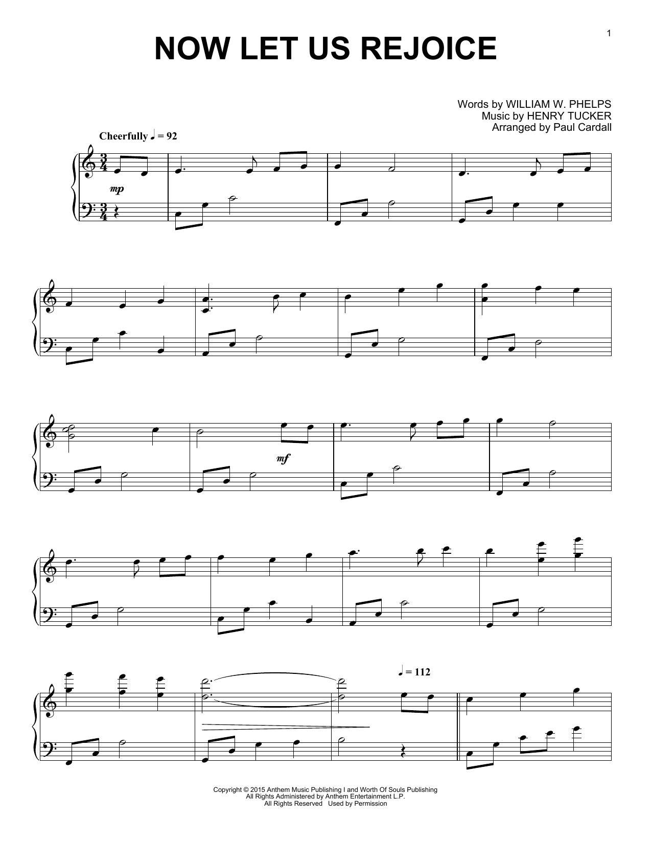 Download Paul Cardall Now Let Us Rejoice Sheet Music