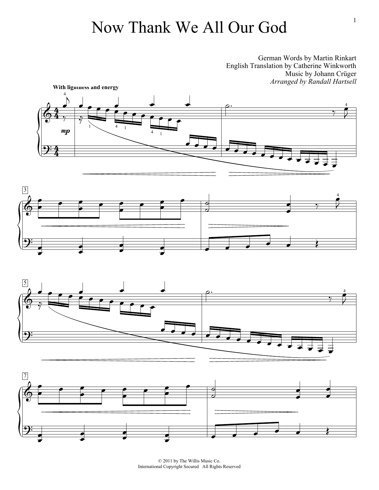 Download Martin Rinkart Now Thank We All Our God Sheet Music