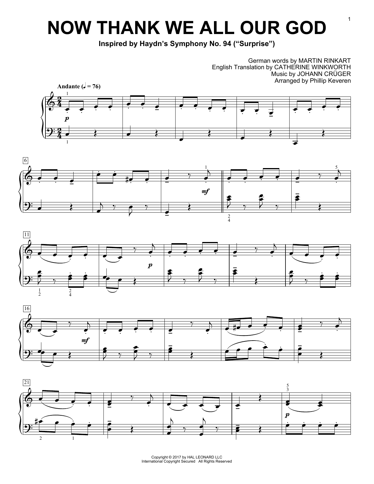Download Phillip Keveren Now Thank We All Our God Sheet Music