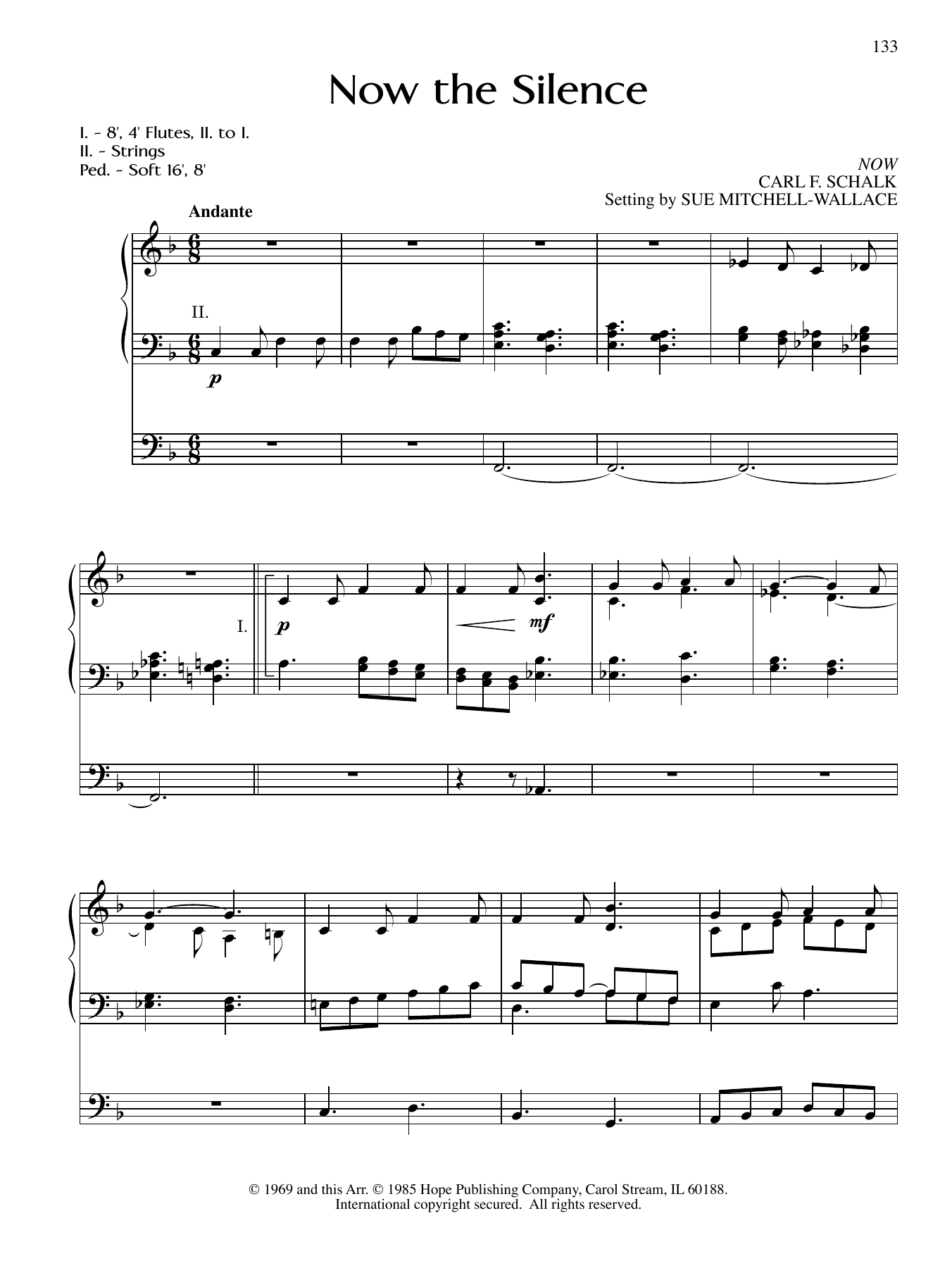 Download Sue Mitchell-Wallace Now the Silence Sheet Music