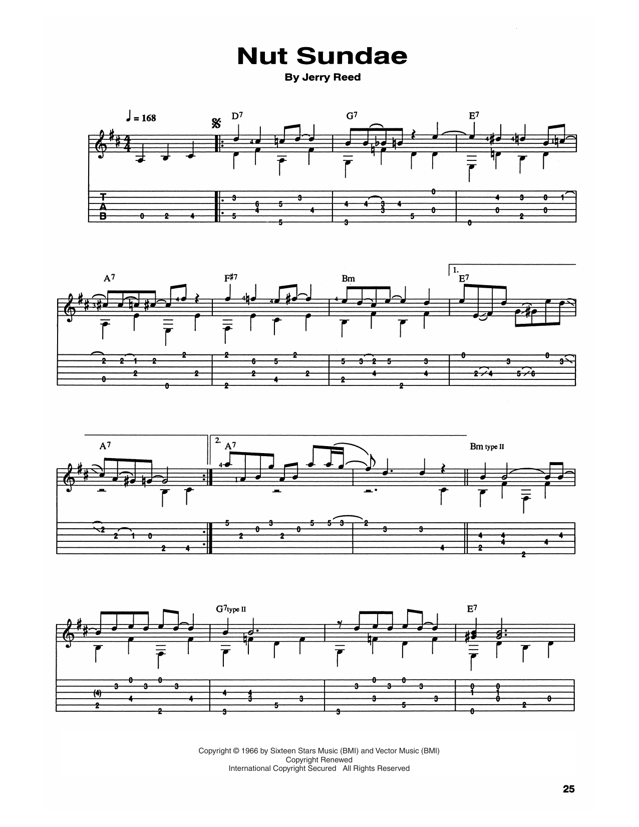 Download Chet Atkins and Jerry Reed Nut Sundae Sheet Music