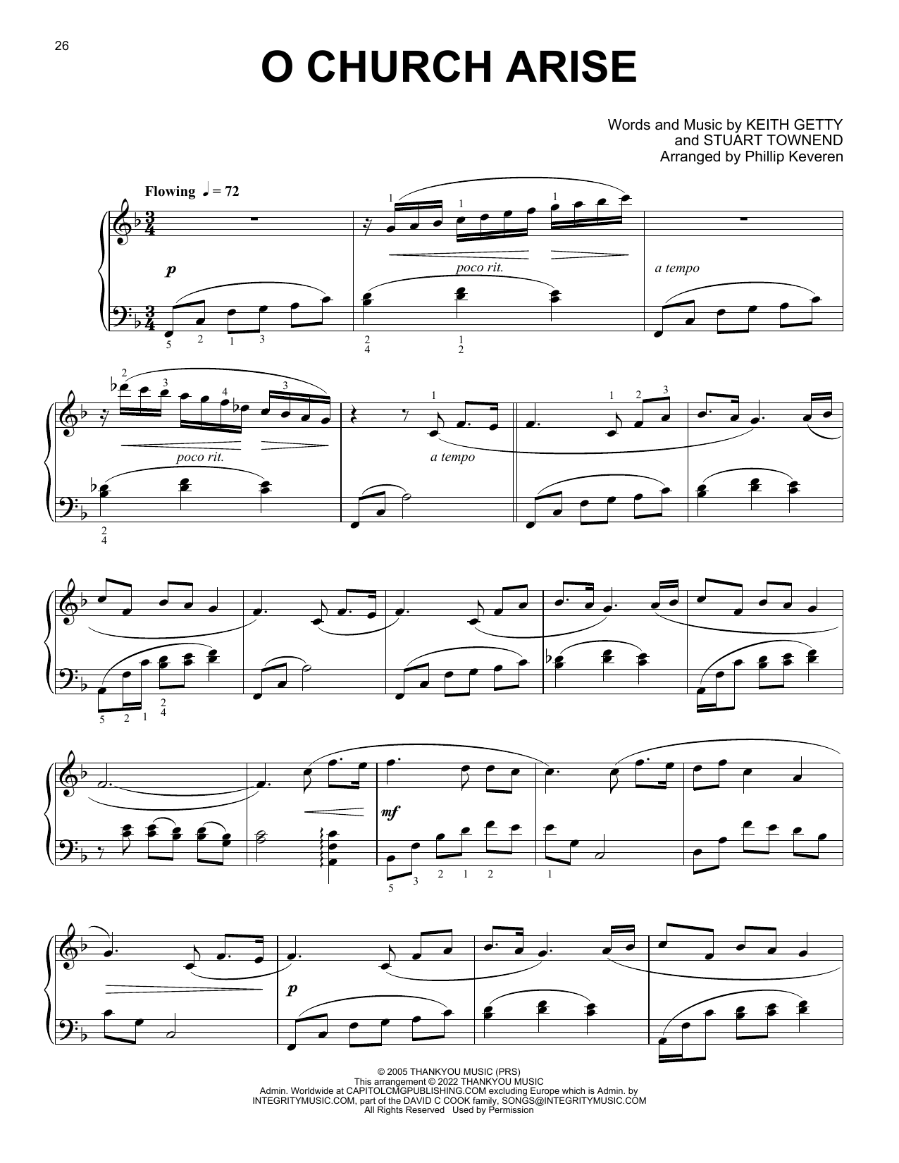 Download Keith & Kristyn Getty O Church Arise [Classical version] (arr Sheet Music