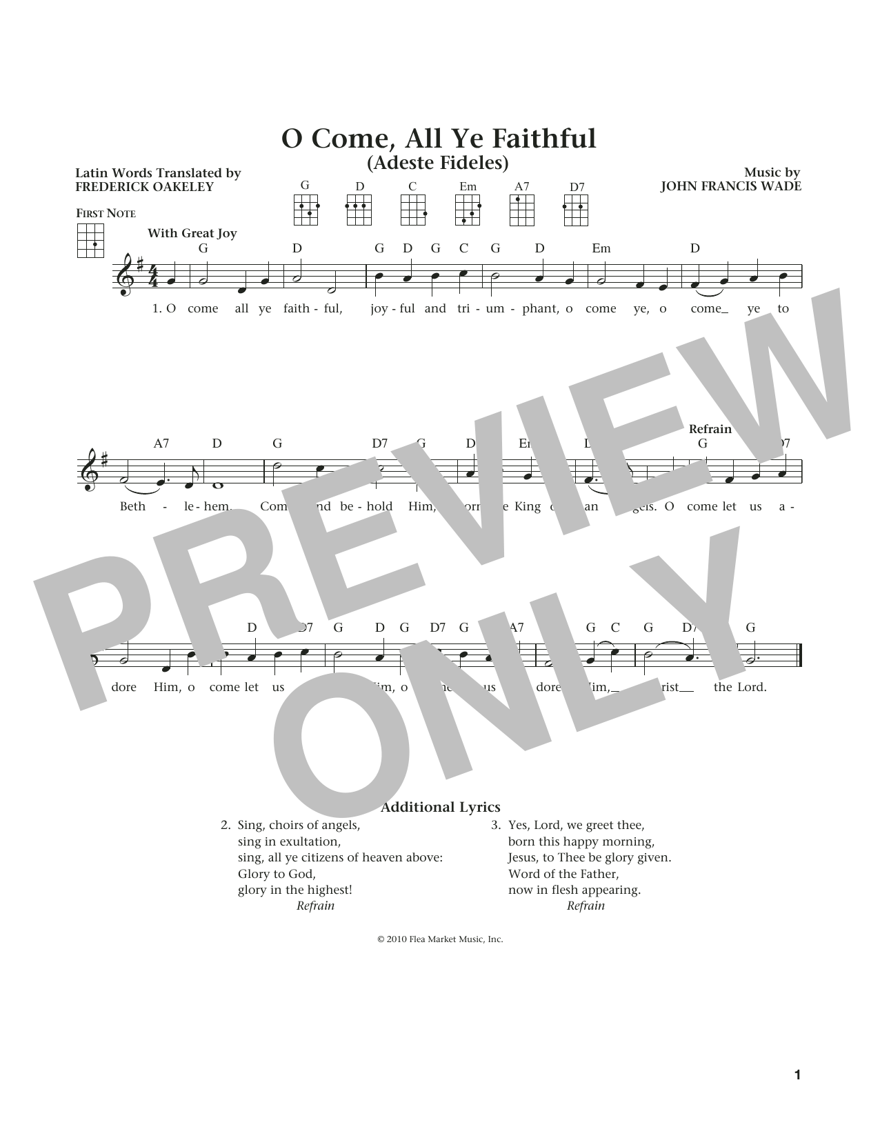 Download Frederick Oakeley (English) O Come, All Ye Faithful (from The Daily Sheet Music