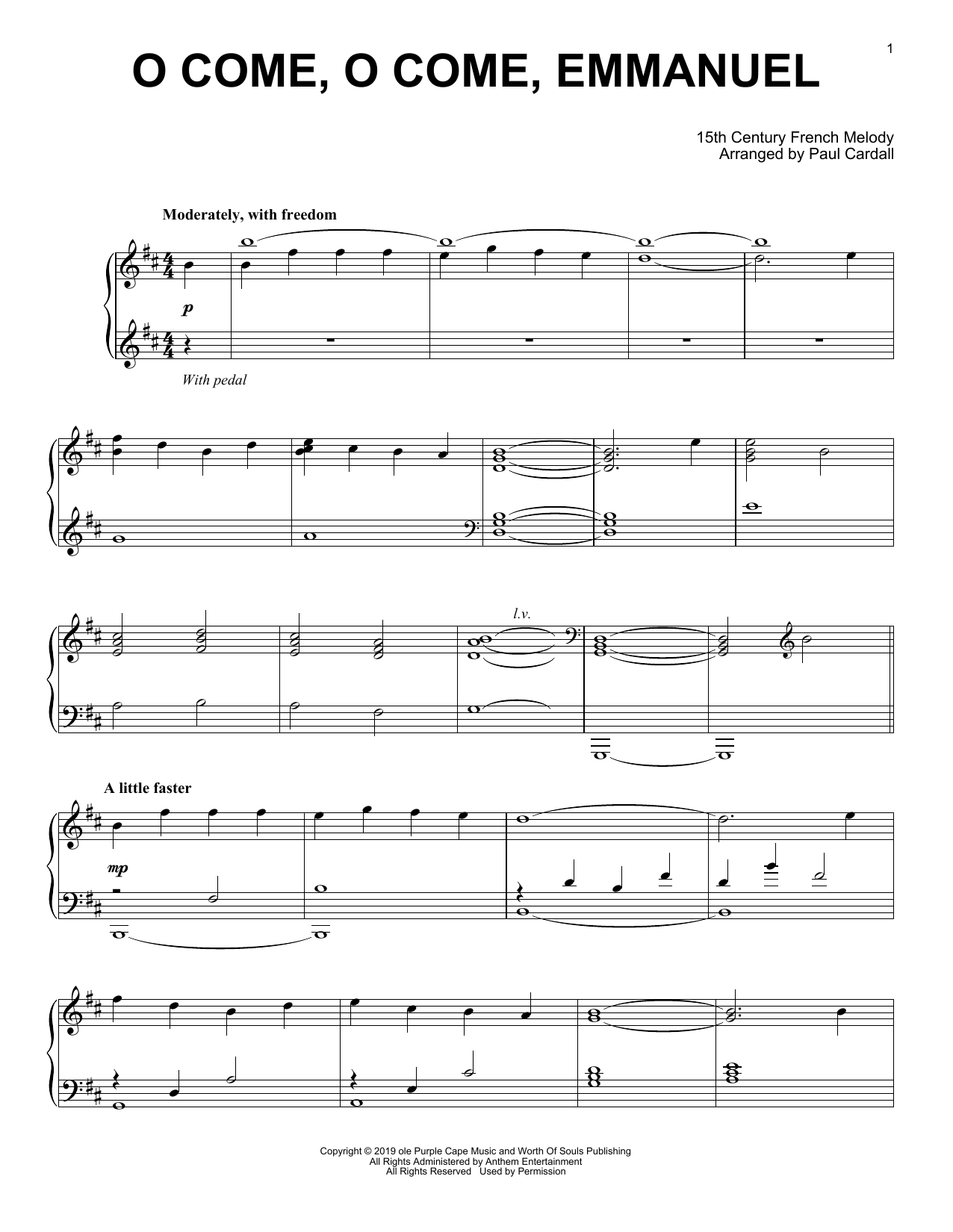Download 15th Century French Melody O Come, O Come, Emmanuel (arr. Paul Car Sheet Music