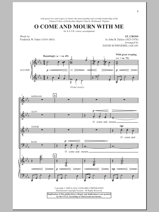 Download David Schwoebel O Come And Mourn With Me Awhile Sheet Music