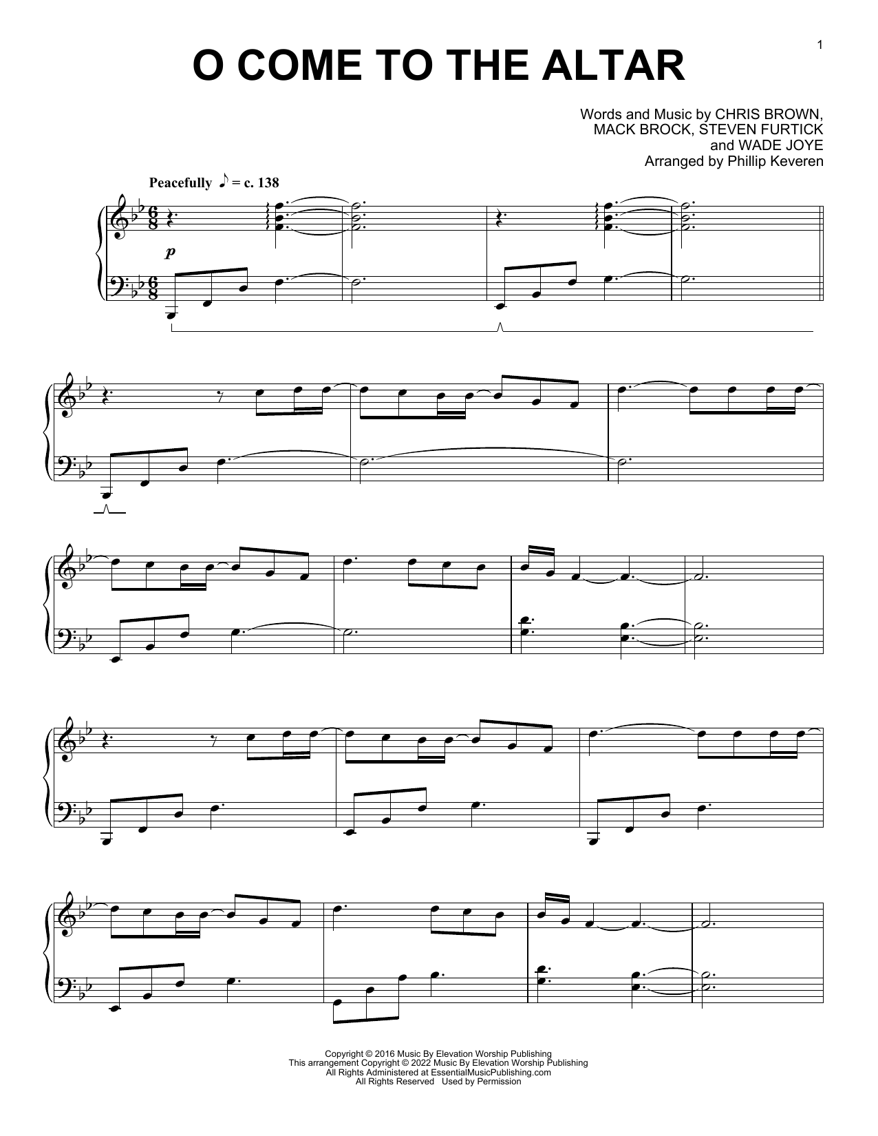 Download Elevation Worship O Come To The Altar (arr. Phillip Kever Sheet Music