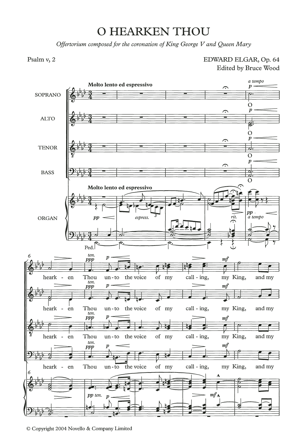Download Edward Elgar O Hearken Thou Sheet Music