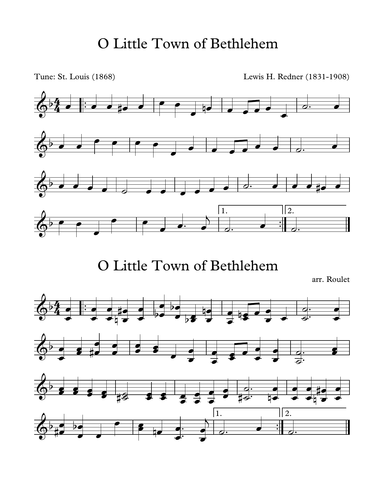 Download Lewis H. Redner O Little Town Of Bethlehem (arr. Patric Sheet Music