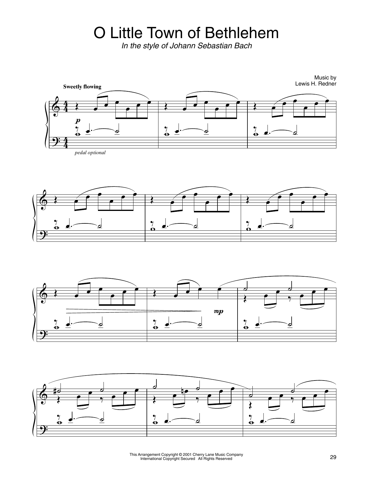 Download Phillips Brooks O Little Town Of Bethlehem (in the styl Sheet Music