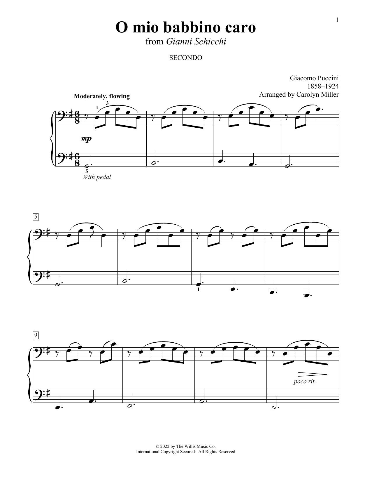 Download Giacomo Puccini O mio babbino caro (from Gianni Schicch Sheet Music