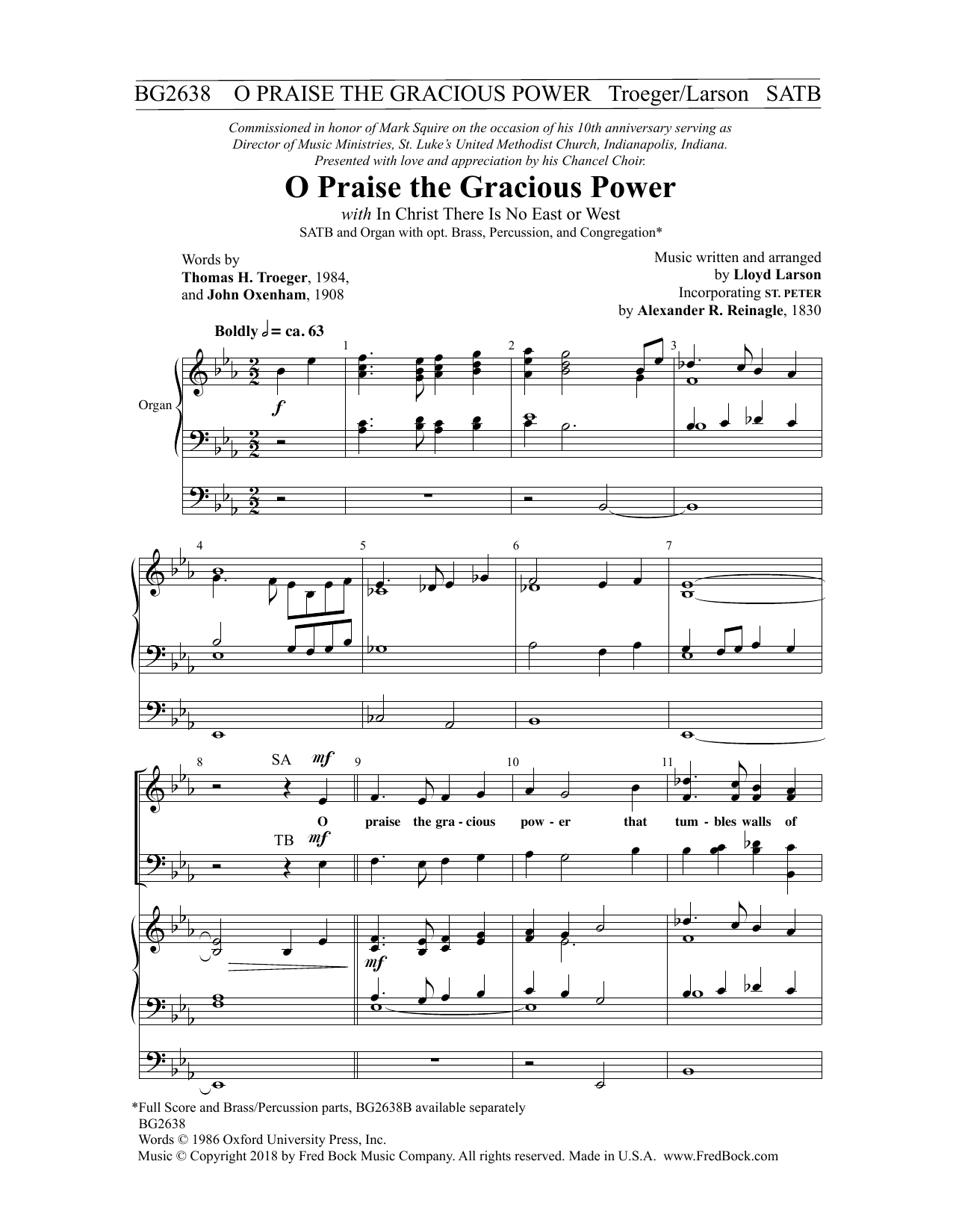 Download John Oxenham O Praise the Gracious Power Sheet Music