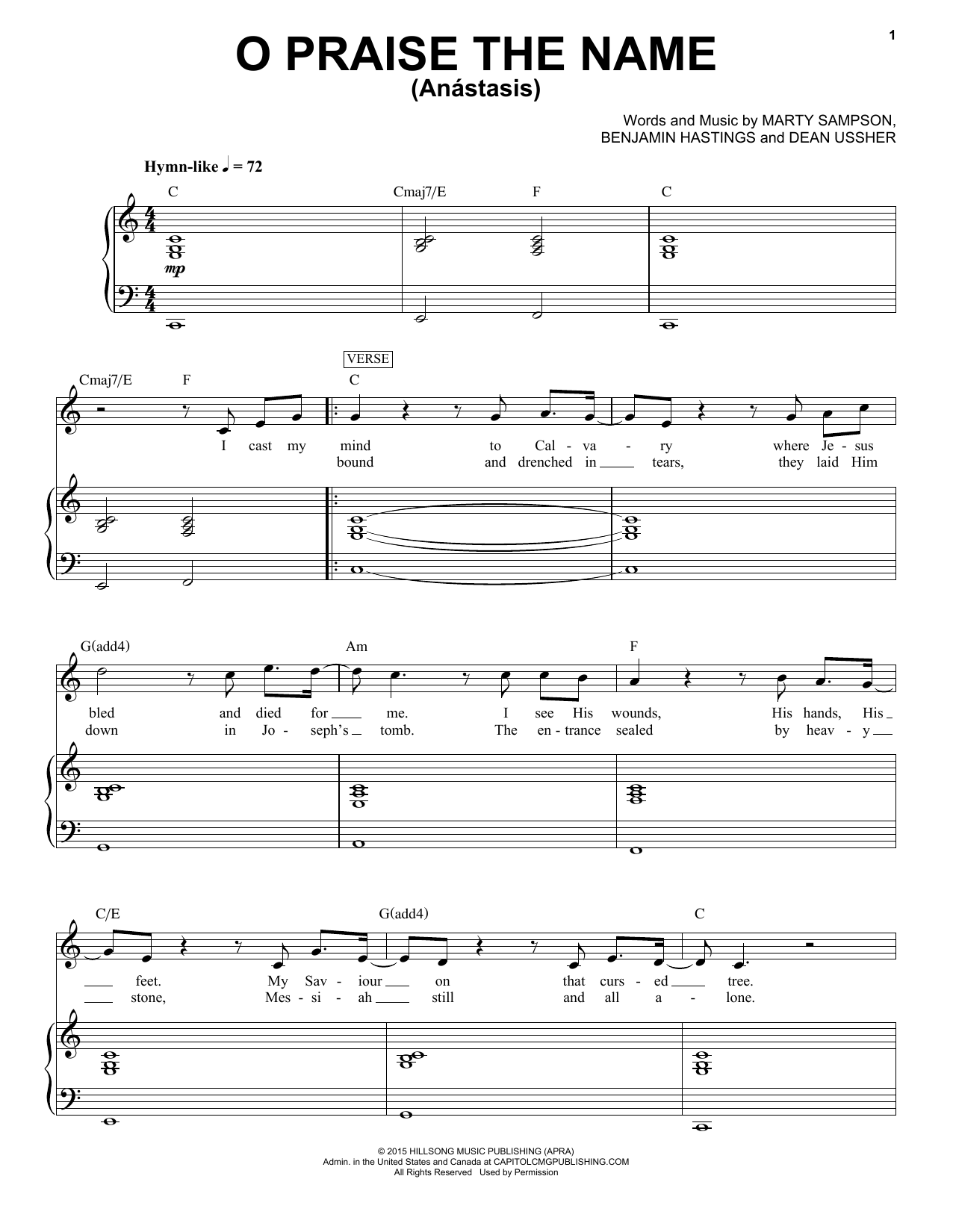 Download Hillsong Worship O Praise The Name (Anastasis) Sheet Music