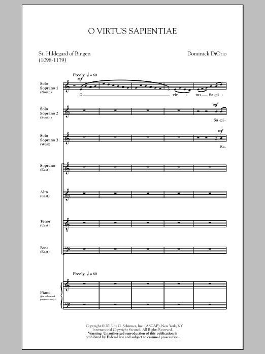 Download Dominick Diorio O Virtus Sapientiae Sheet Music