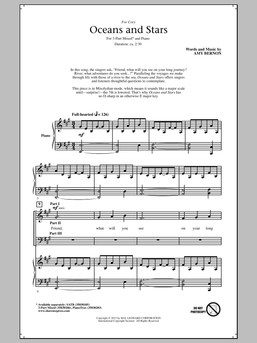 Download Amy Bernon Oceans And Stars Sheet Music