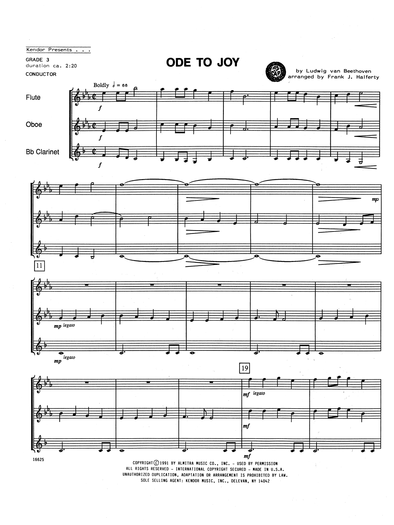 Download Frank J. Halferty Ode To Joy - Full Score Sheet Music