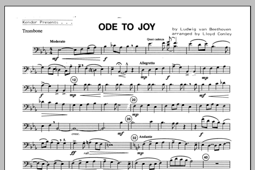 Download Conley Ode To Joy - Trombone Sheet Music