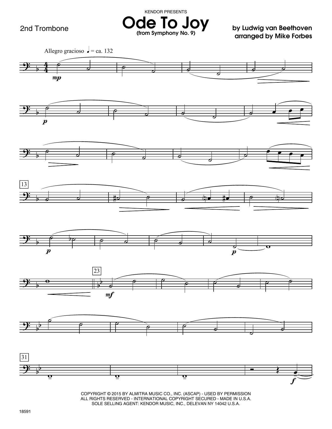 Download Mike Forbes Ode To Joy (from Symphony No. 9) - 2nd Sheet Music