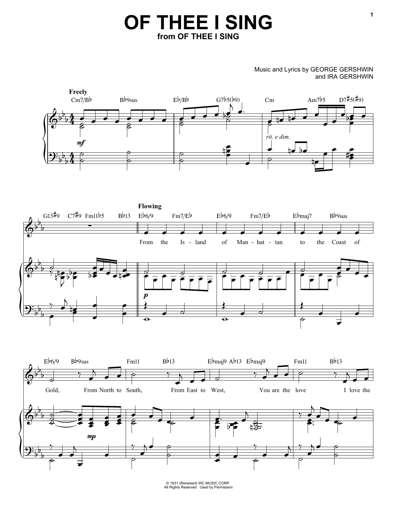 Download George Gershwin Of Thee I Sing [Jazz version] (arr. Bre Sheet Music