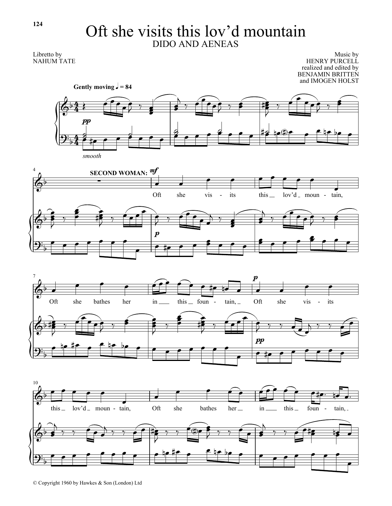Download Henry Purcell Oft she visits this lov'd mountain (fro Sheet Music