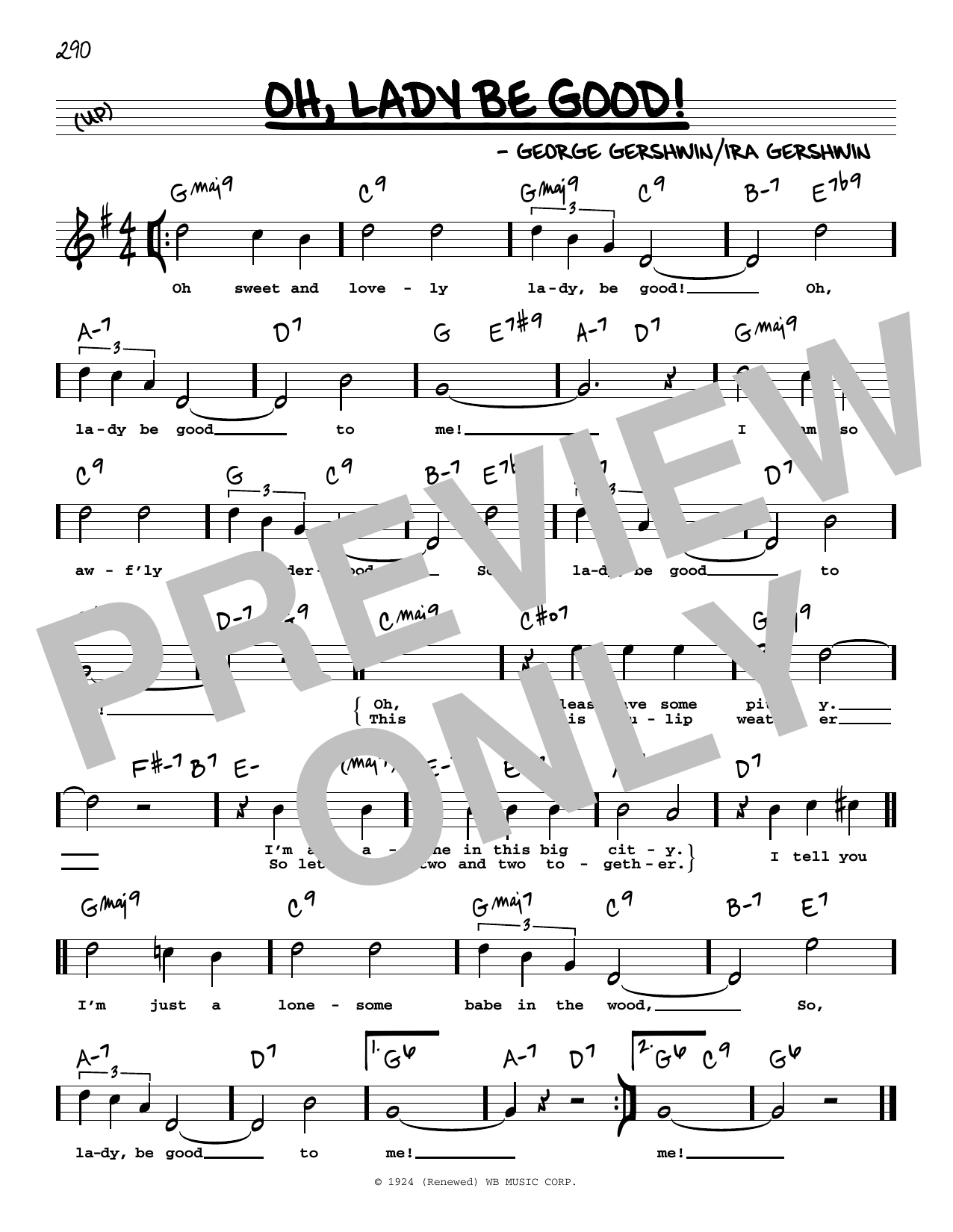 Download George Gershwin & Ira Gershwin Oh, Lady Be Good! (High Voice) (from La Sheet Music