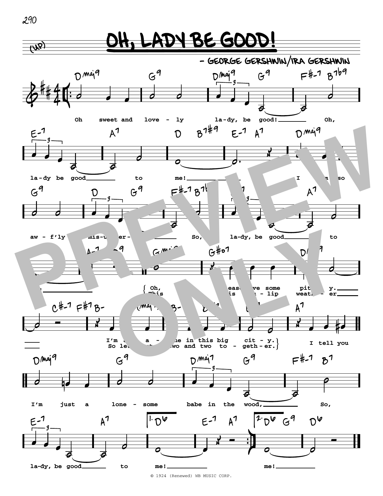 Download George Gershwin Oh, Lady Be Good! (Low Voice) Sheet Music