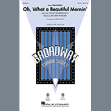 Download or print Oh, What A Beautiful Mornin' (from Oklahoma!) (arr. Kirby Shaw) Sheet Music Printable PDF 11-page score for Broadway / arranged SATB Choir SKU: 1198631.