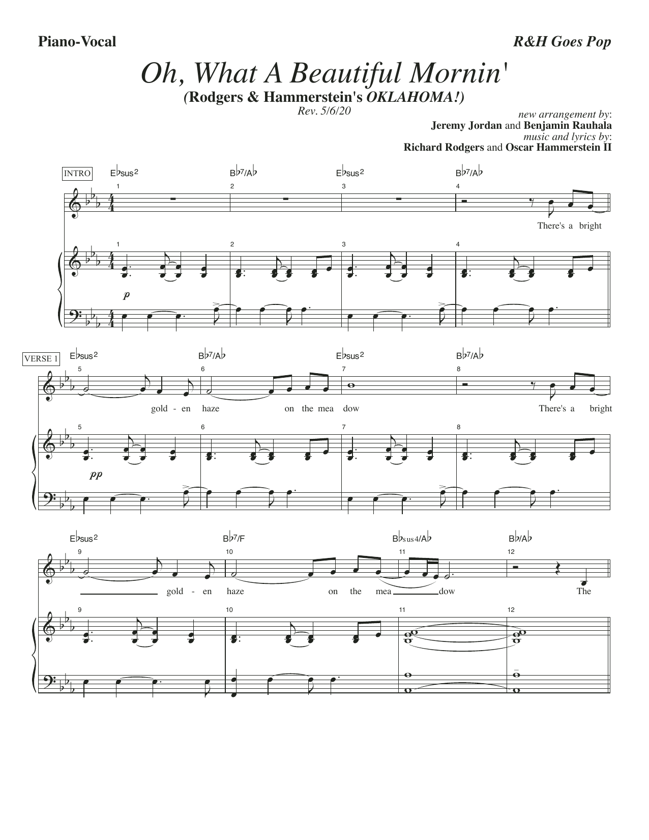 Download Rodgers & Hammerstein Oh, What A Beautiful Mornin' [R&H Goes Sheet Music