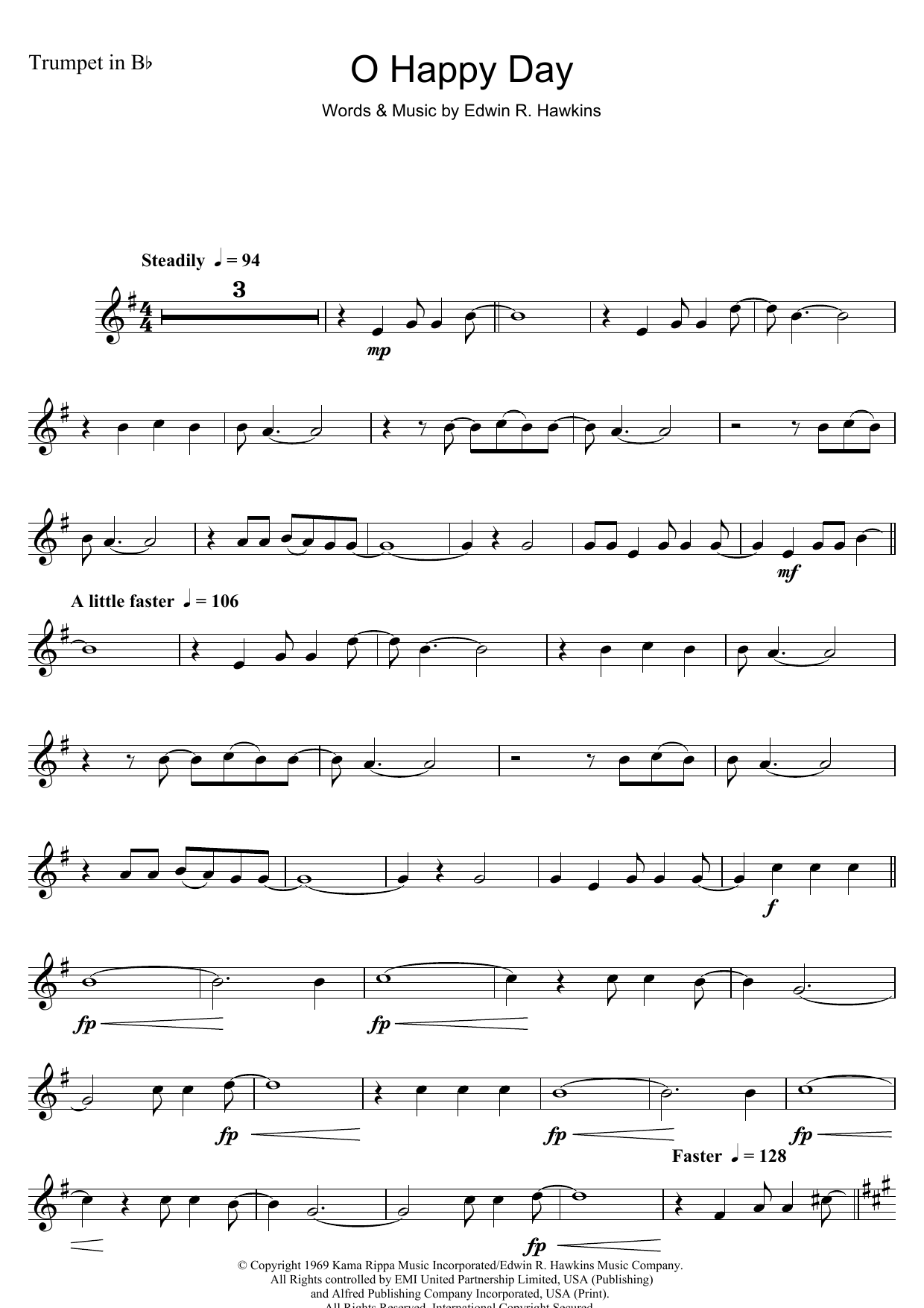 Download The Edwin Hawkins Singers Oh Happy Day Sheet Music