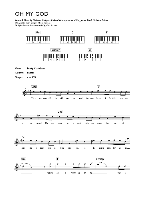Download Lily Allen Oh My God Sheet Music
