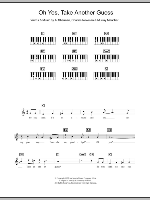 Download Ella Fitzgerald Oh Yes, Take Another Guess Sheet Music