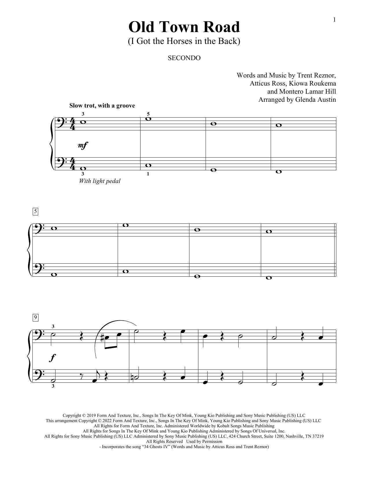 Download Lil Nas X feat. Billy Ray Cyrus Old Town Road (I Got The Horses In The Sheet Music